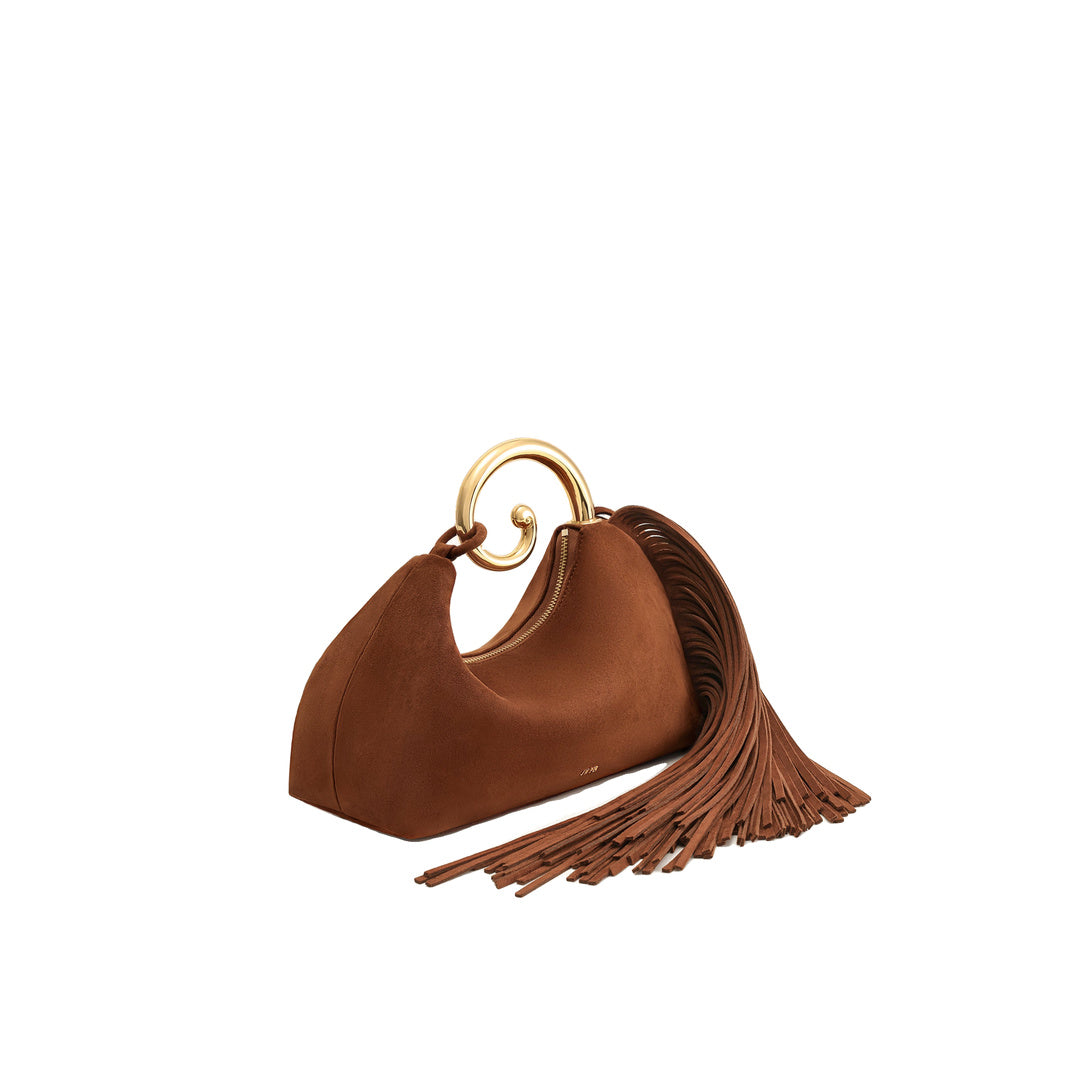 JW PEI Nell Fringe Hardware Top Handle Bag - Mocha Brown