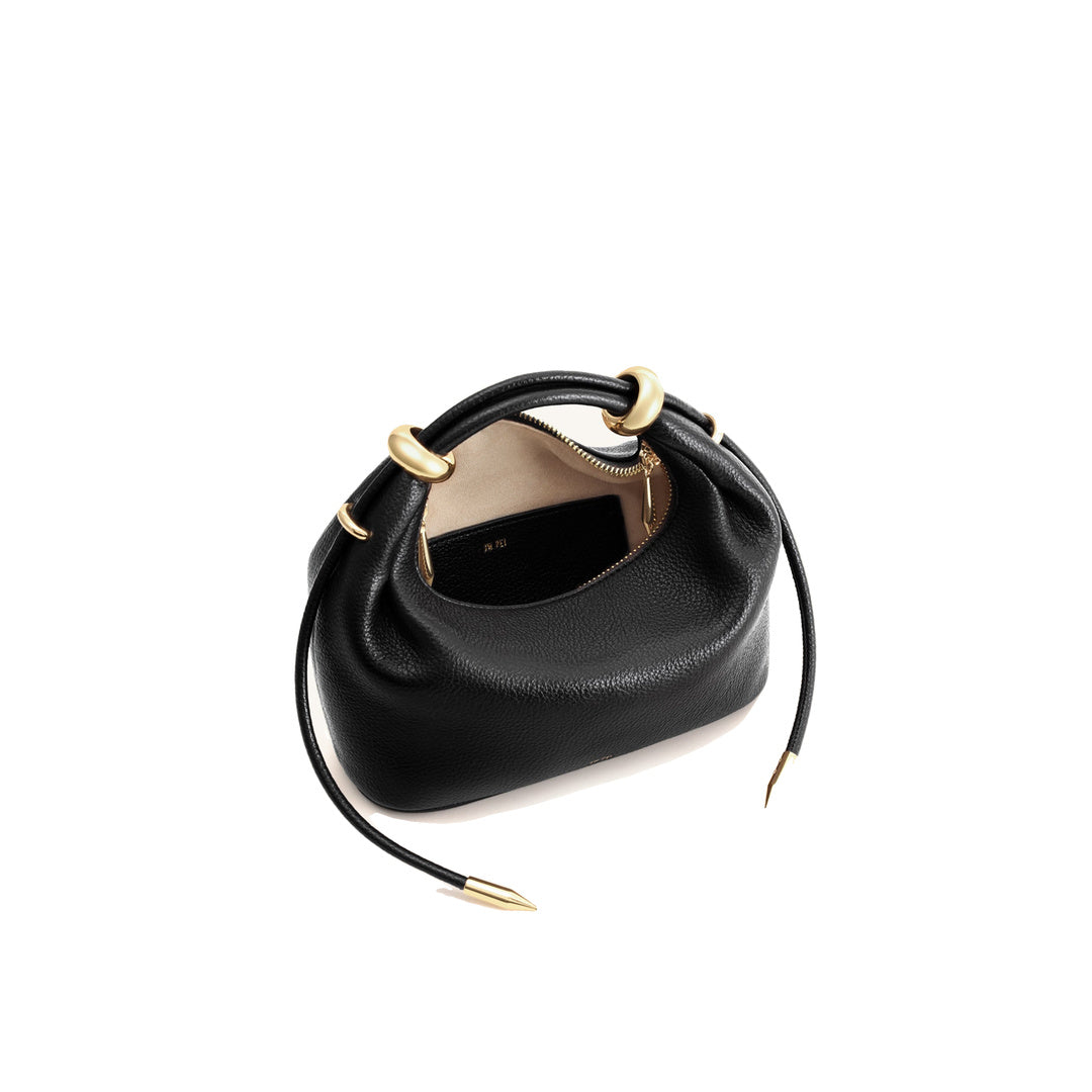 JW PEI Ellie Metal Ring Embellished Top Handle Bag - Black
