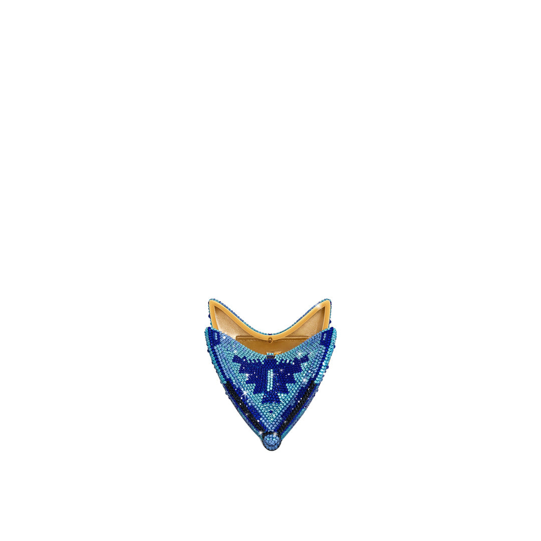 JW PEI Paisley Crystal Butterfly Clutch - Blue