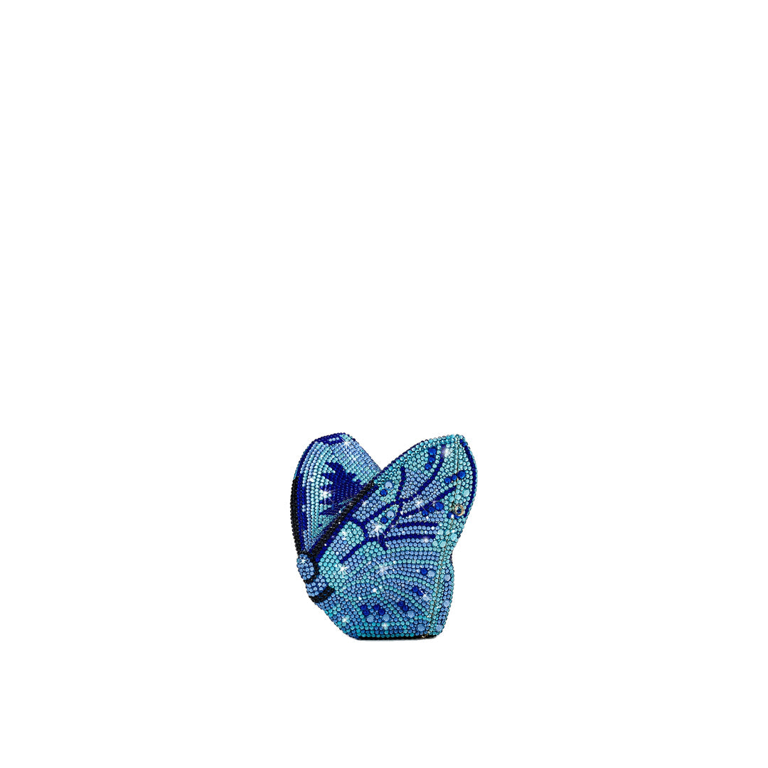 JW PEI Paisley Crystal Butterfly Clutch - Blue