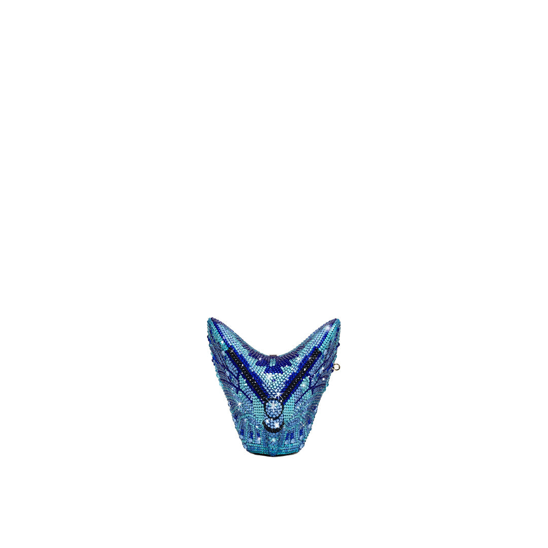 JW PEI Paisley Crystal Butterfly Clutch - Blue