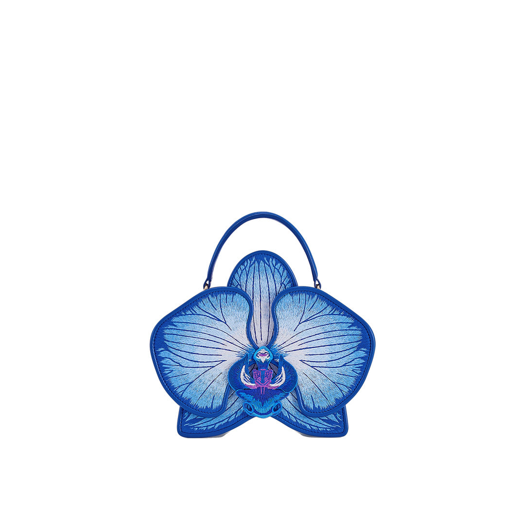 JW PEI Flora Orchid Shaped Top Handle Bag - Blue