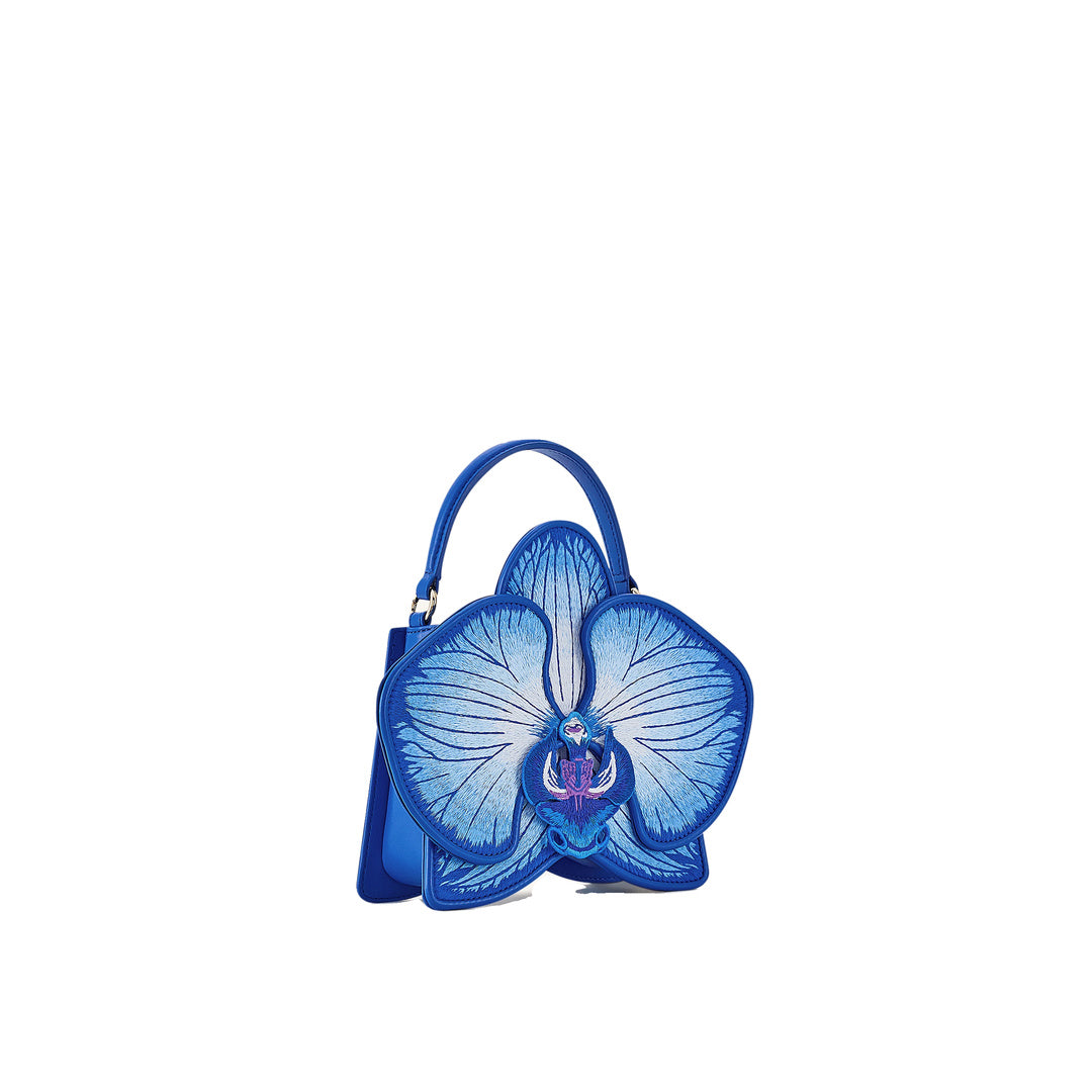 JW PEI Flora Orchid Shaped Top Handle Bag - Blue