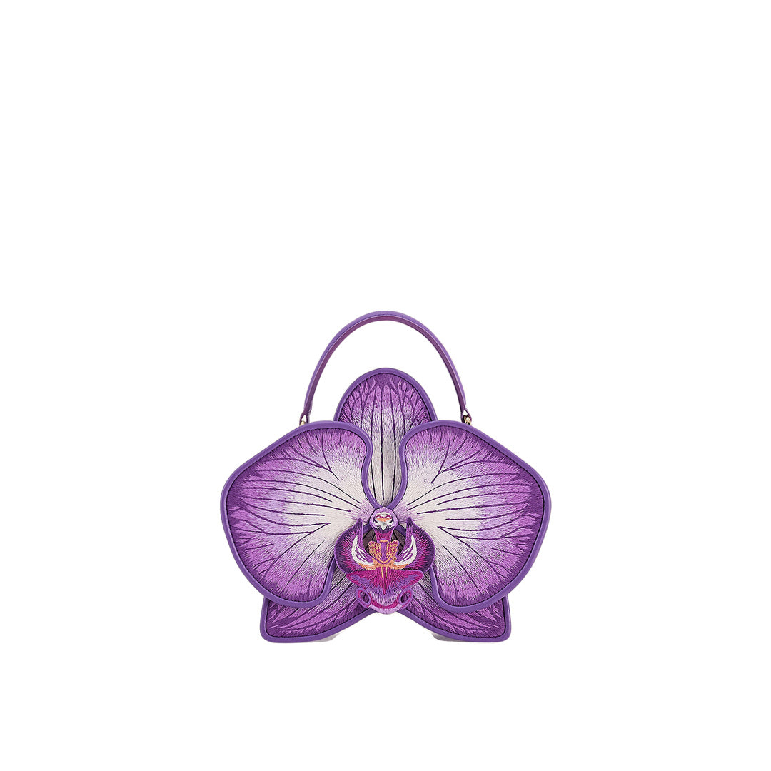 JW PEI Flora Orchid Shaped Top Handle Bag - Purple