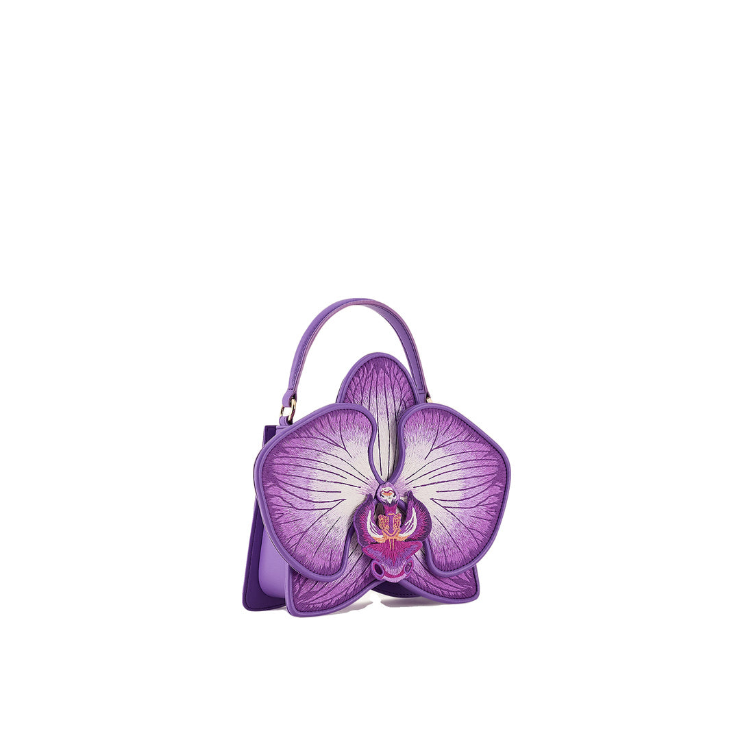 JW PEI Flora Orchid Shaped Top Handle Bag - Purple