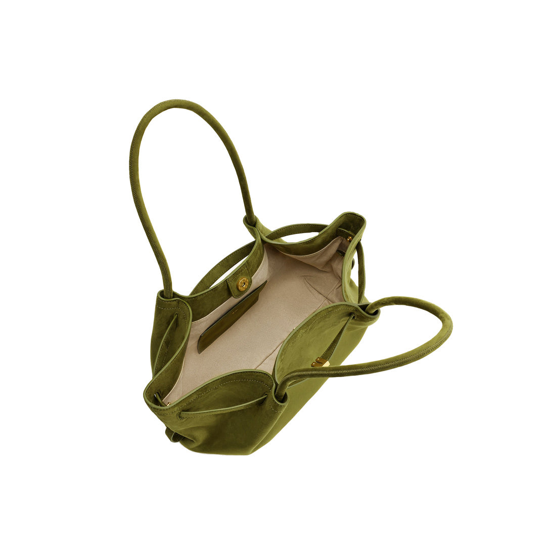 JW PEI Hana Wide Faux Suede Tote Bag - Olive Green