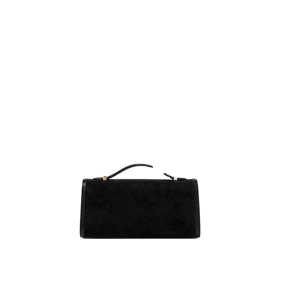 JW PEI Delphine Faux Suede Top Handle Bag - Black