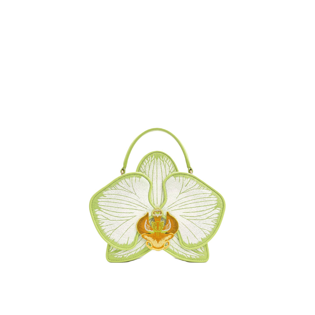 JW PEI Flora Orchid Shaped Top Handle Bag - Light Green