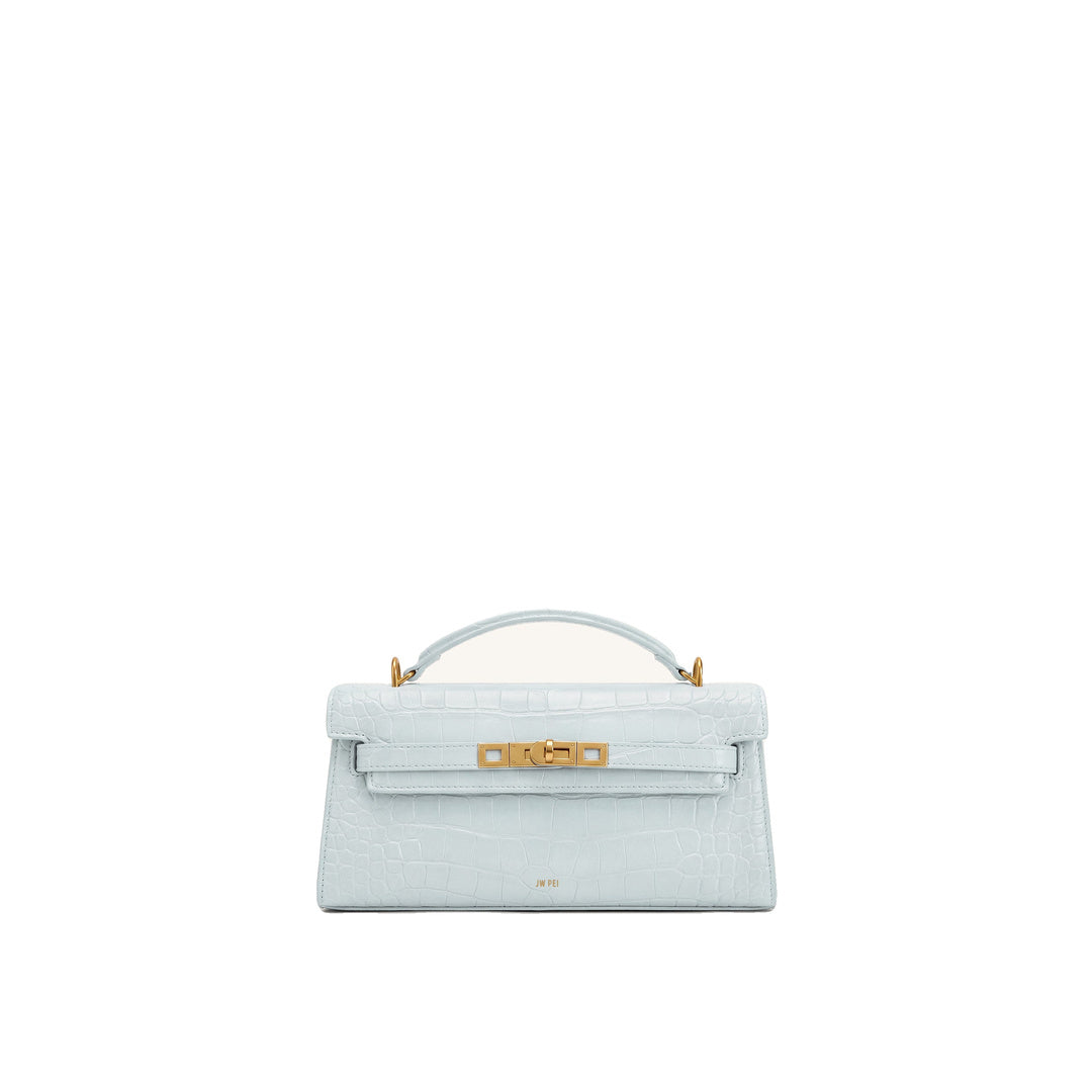 JW PEI Noor Top Handle Bag - Blue Croc