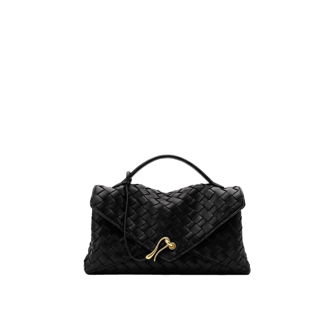 JW PEI Celeste Woven Envelope Bag - Black