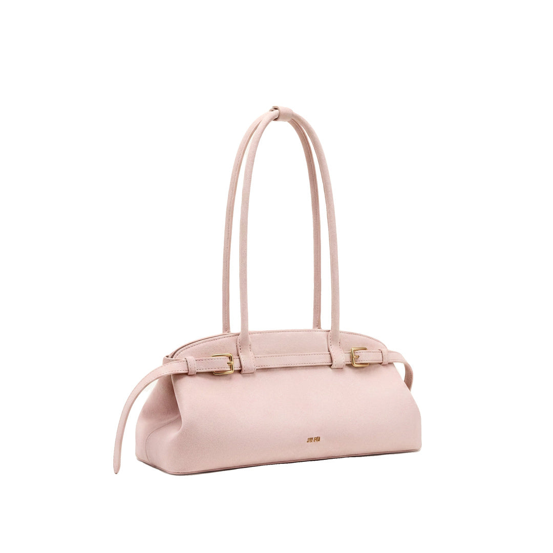 JW PEI Arden Faux Suede Belt Detail East-West Shoulder Bag - Pink