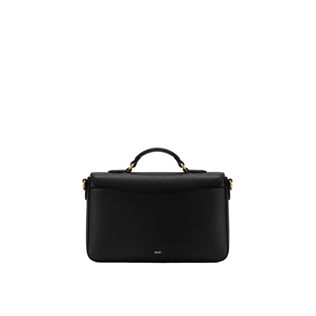 JW PEI Mirelle Pebbled Top Handle Satchel - Black