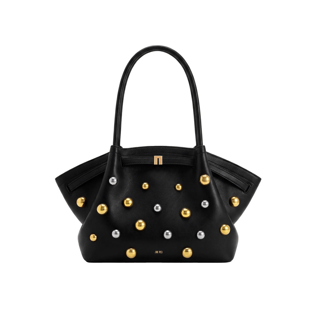 JW PEI Hana Large Studded Tote Bag - Dark Black