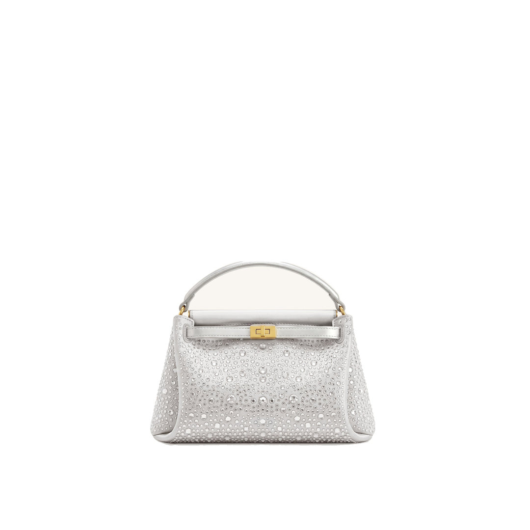 JW PEI Carmen Artificial Crystal Top Handle Bag - Light Gray