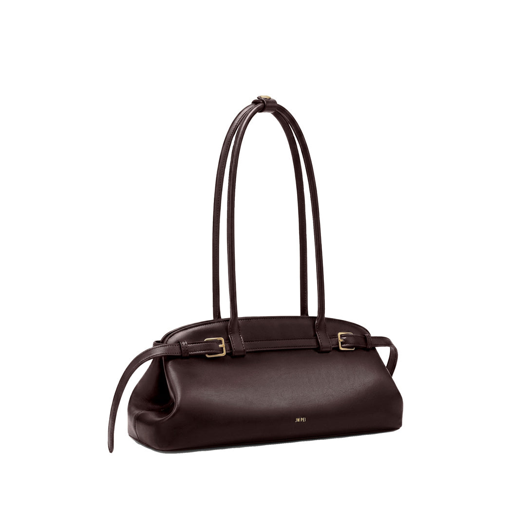 JW PEI Arden Belt Detail East-West Shoulder Bag - Dark Brown