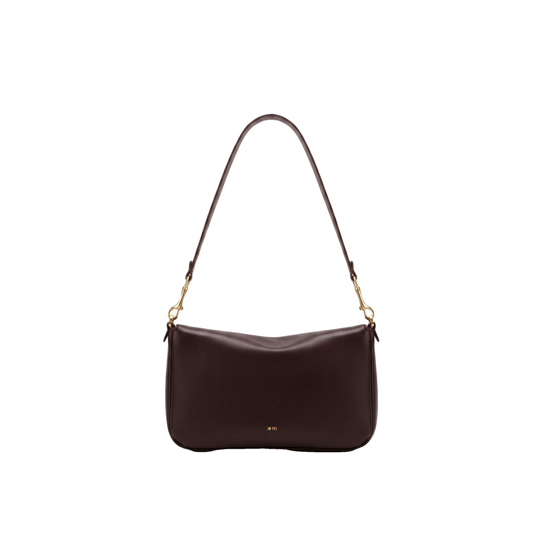 JW PEI Sofia Classic Flap Shoulder Bag - Dark Brown