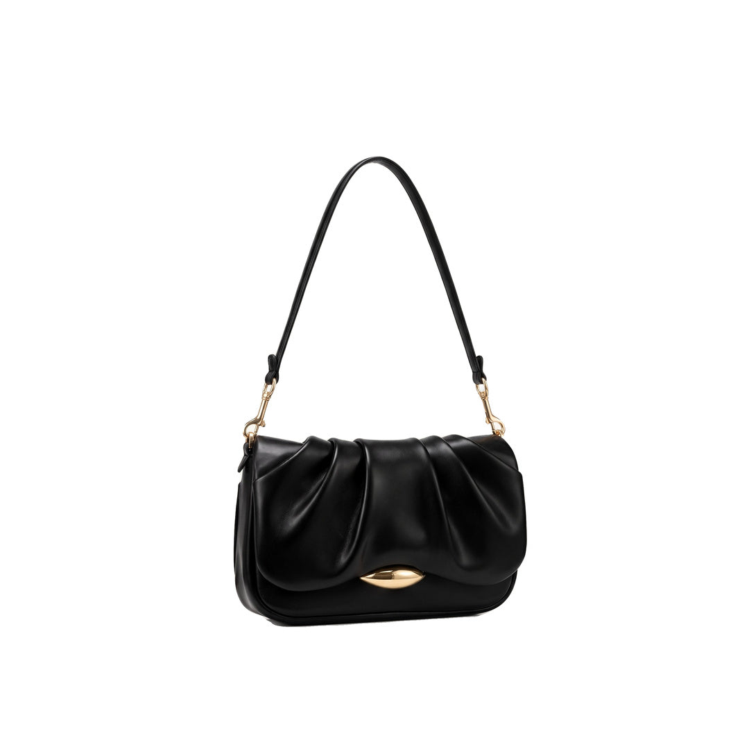 JW PEI Sofia Ruched Shoulder Bag - Black
