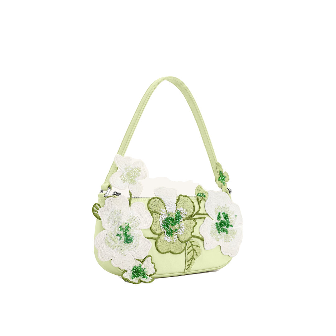 JW PEI Leona Bead Embellished Shoulder Bag - Light Green