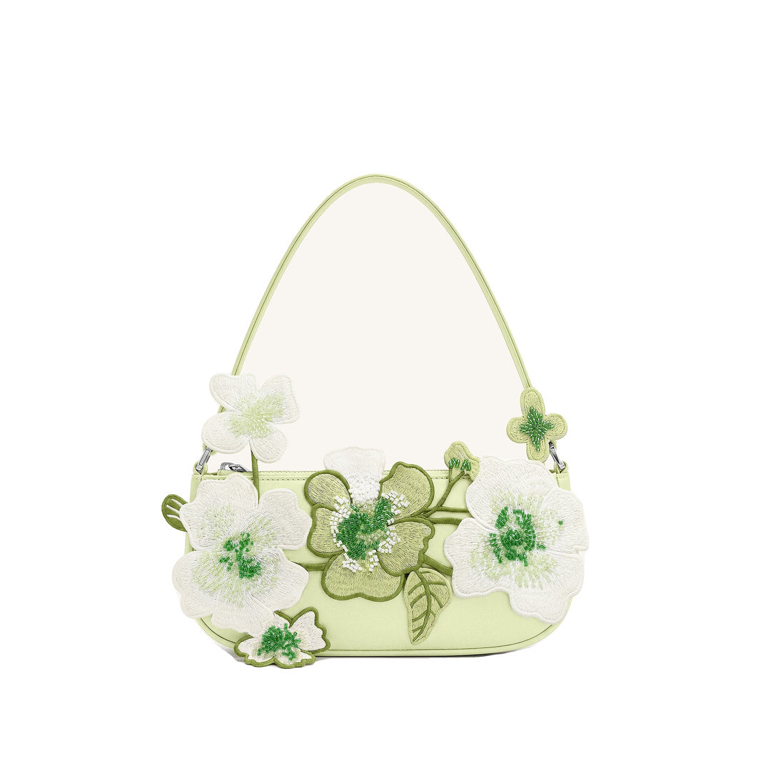 JW PEI Leona Bead Embellished Shoulder Bag - Light Green