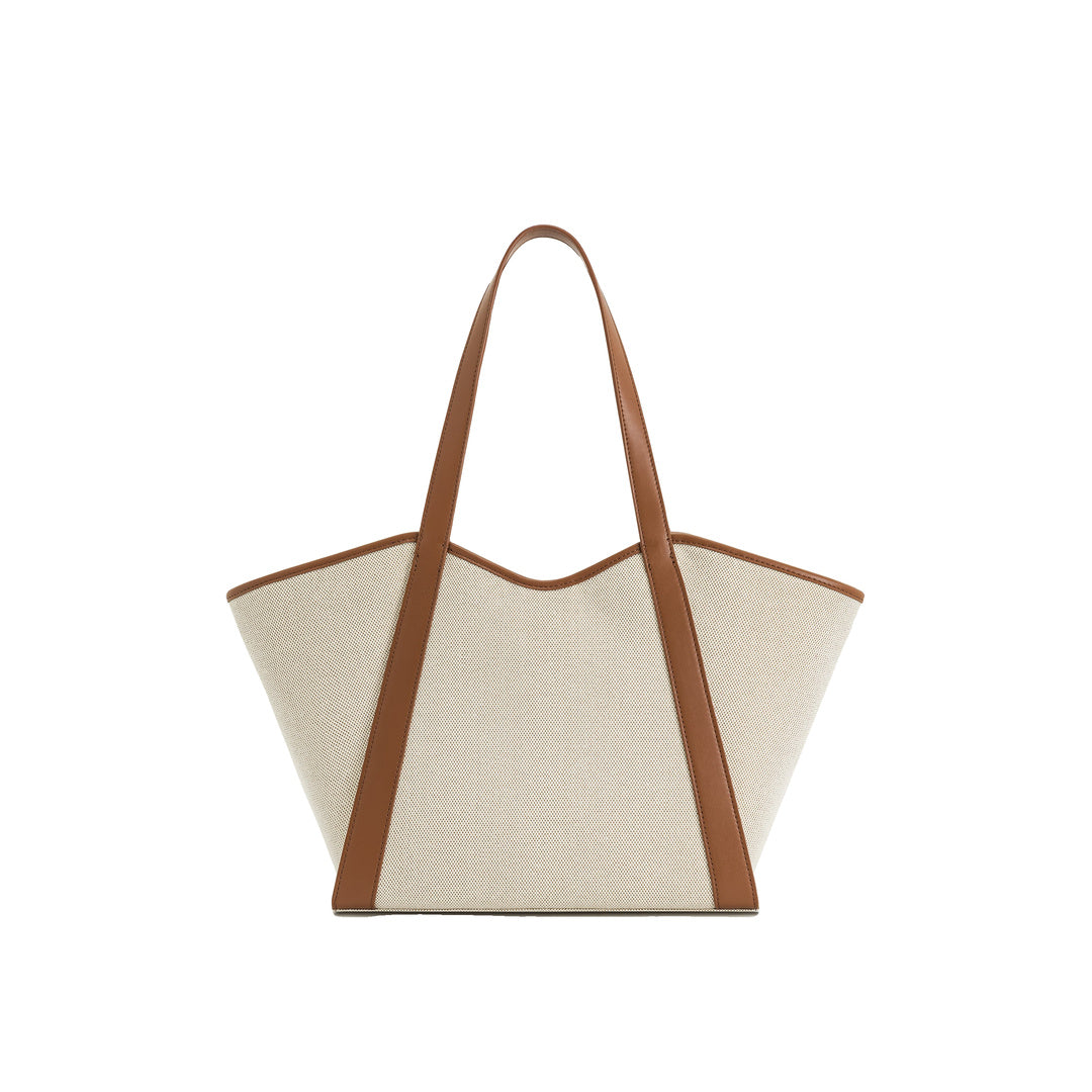 JW PEI Kiana Large Capacity Tote Bag - Brown Canvas