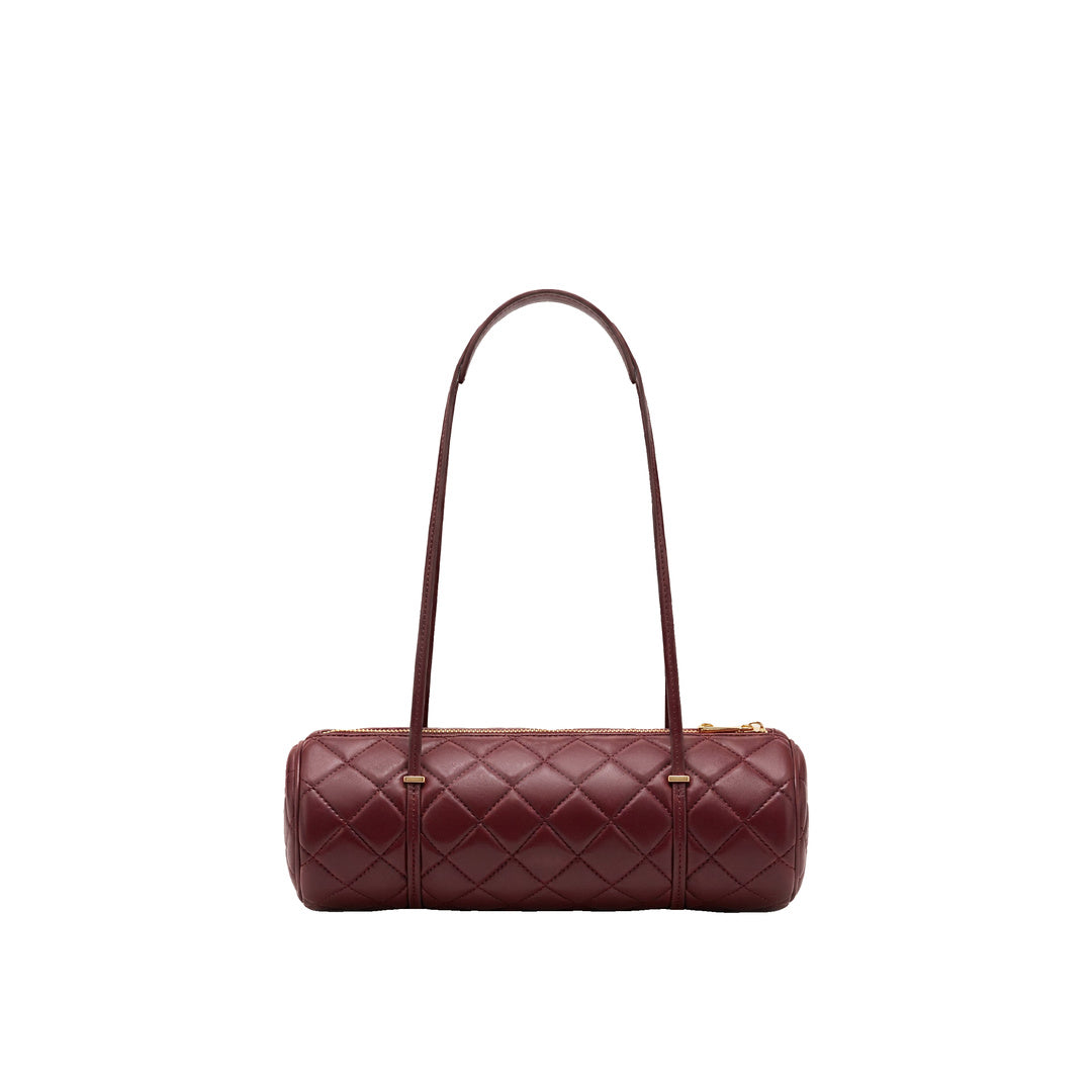 JW PEI Marcella Quilted Cylinder Shoulder Bag - Burgundy