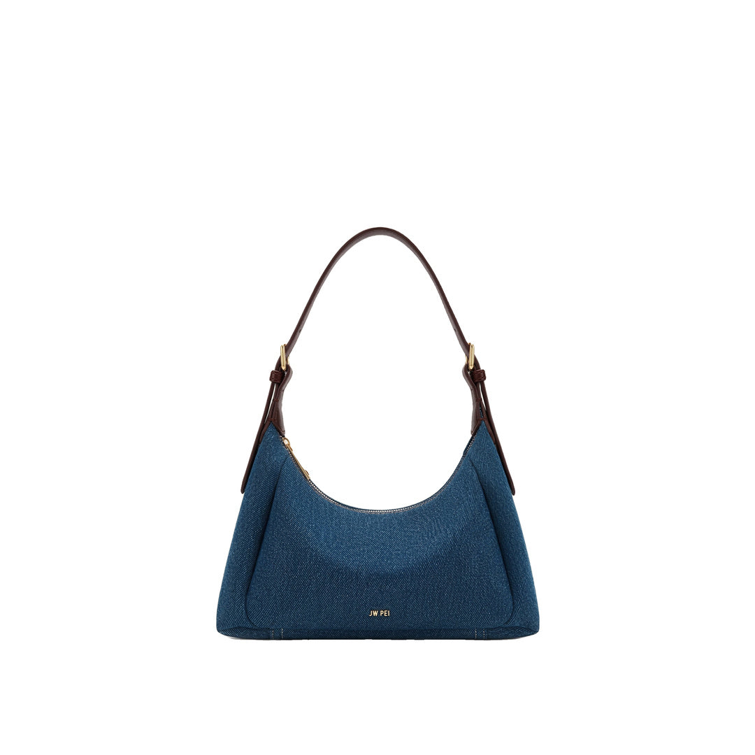 JW PEI Velora Denim Shoulder Bag - Blue Denim