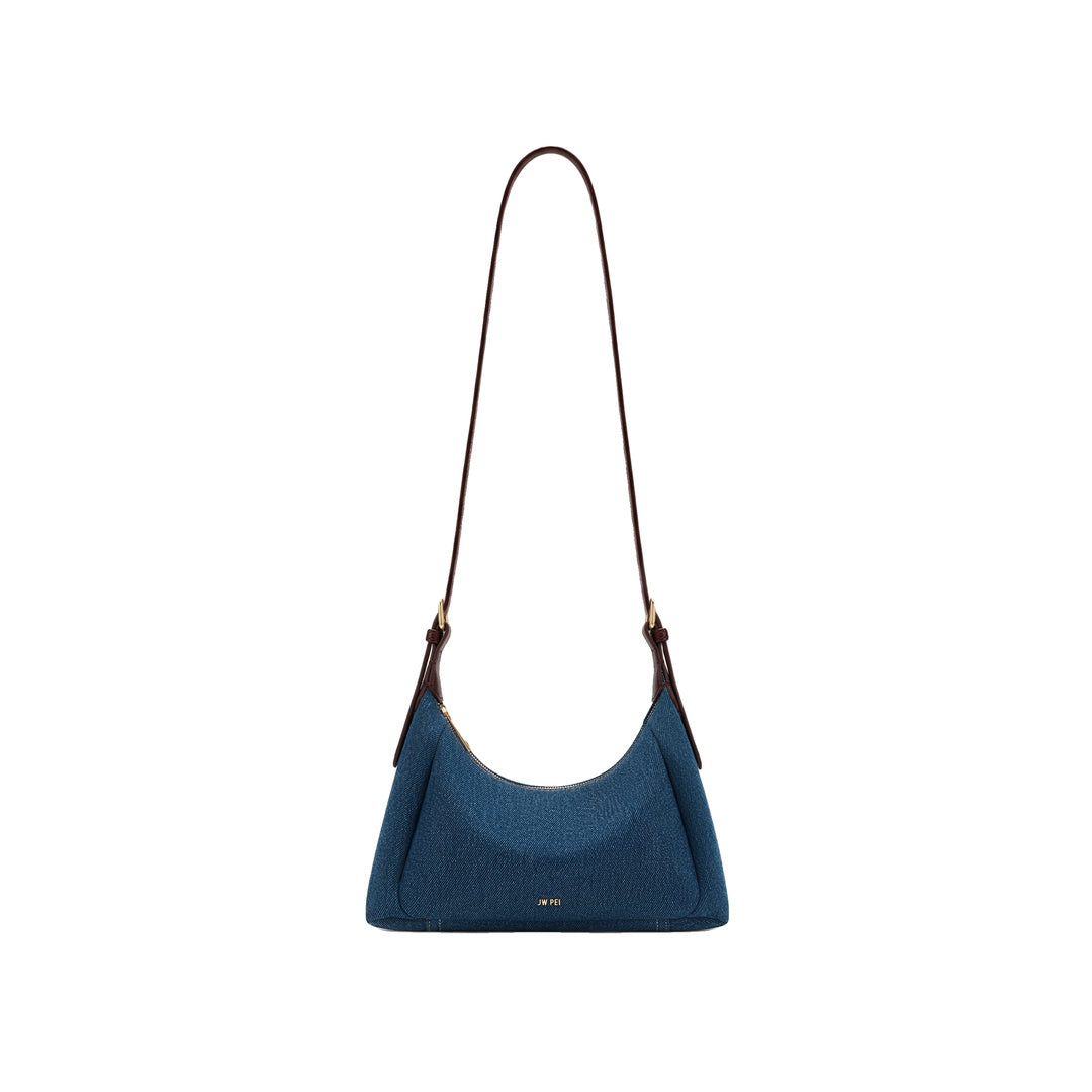 JW PEI Velora Denim Shoulder Bag - Blue Denim
