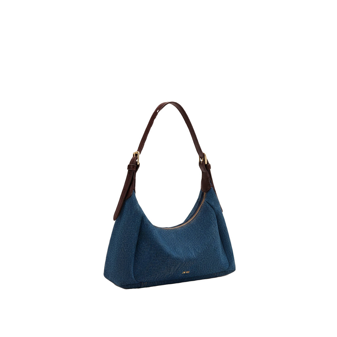 JW PEI Velora Denim Shoulder Bag - Blue Denim
