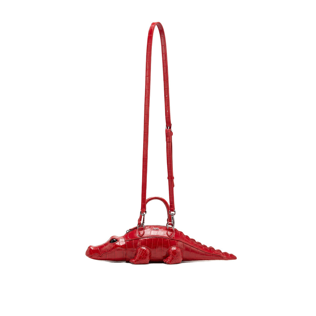 JW PEI Jayden Crocodile Novelty Handbag - Red