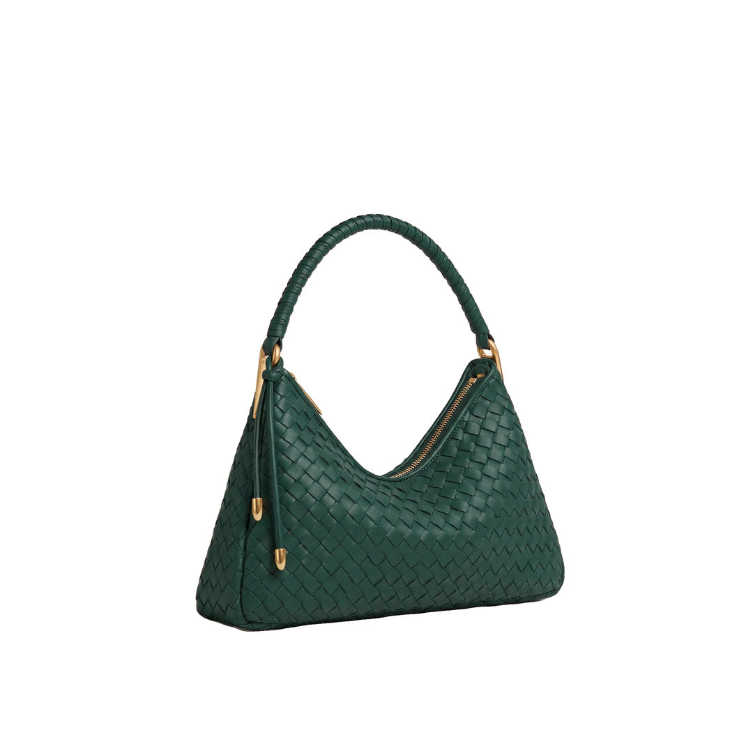 JW PEI Lorena Woven Shoulder Bag - Emerald Green