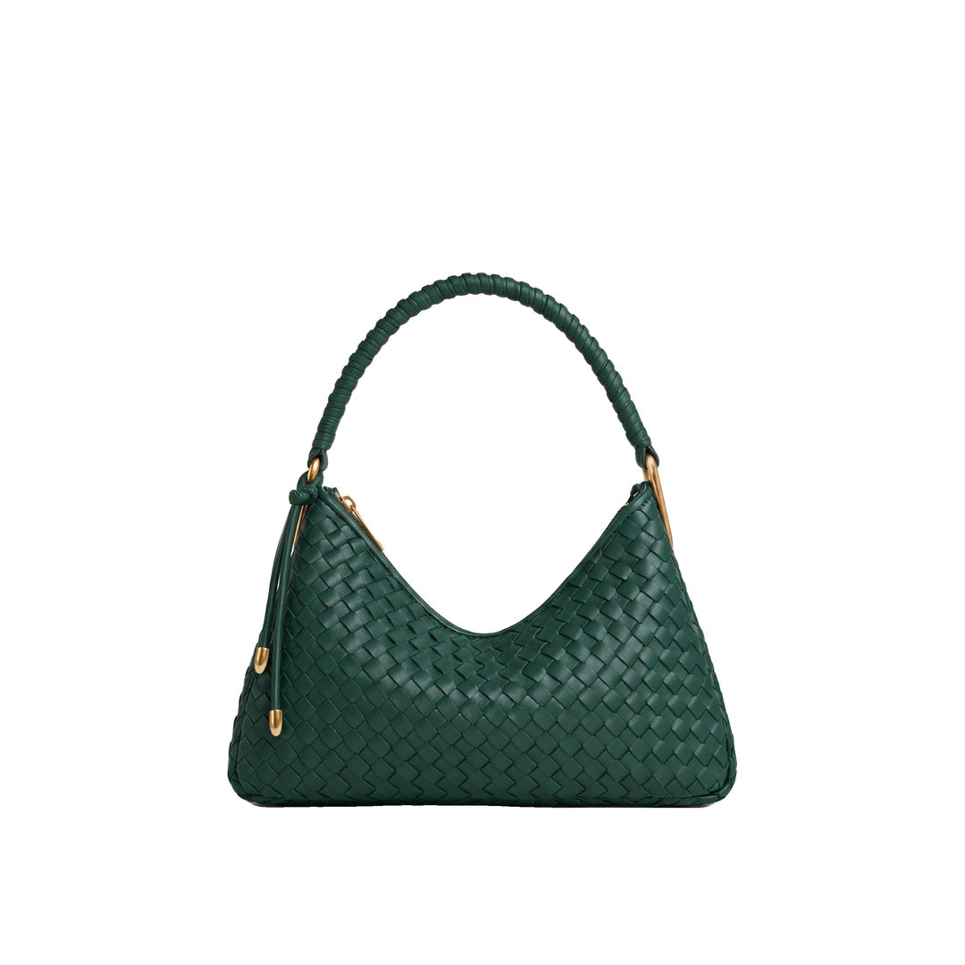 JW PEI Lorena Woven Shoulder Bag - Emerald Green