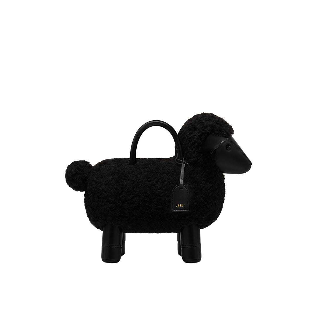 JW PEI Luna Sheep Top Handle Bag - Black