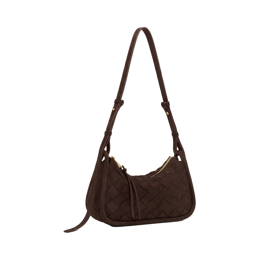 JW PEI Zirelle Woven Faux Suede Hobo Bag - Brown