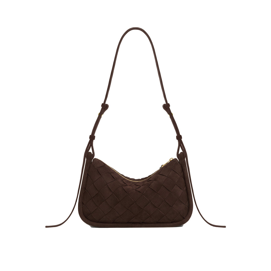 JW PEI Zirelle Woven Faux Suede Hobo Bag - Brown