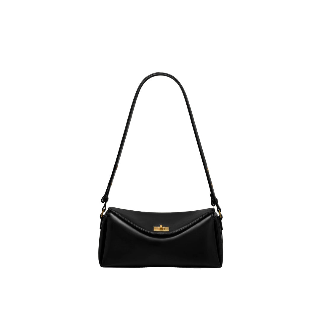 JW PEI Lucia Asymmetric Flap Shoulder Bag - Black