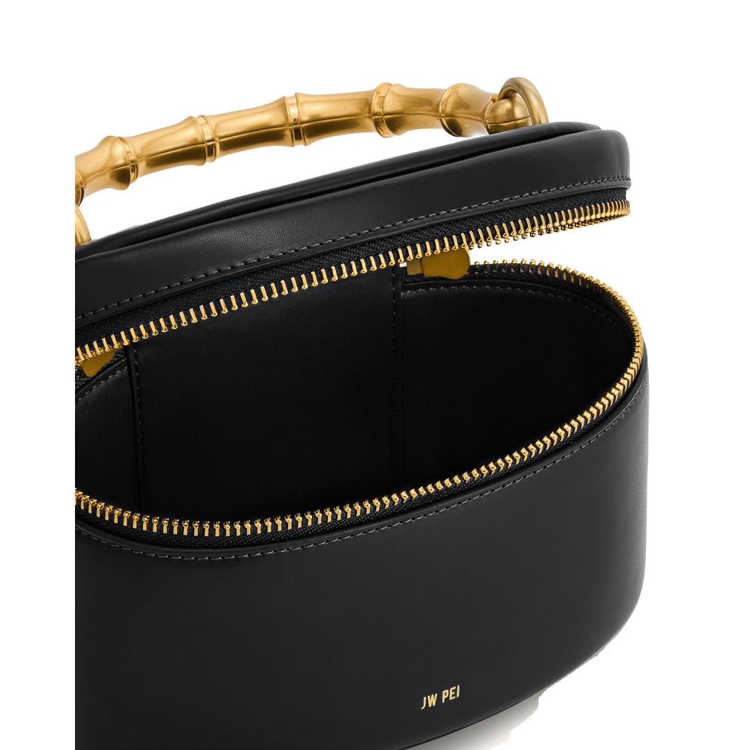JW PEI Natalie Metal Geometric Pendant Handle Bag - Black