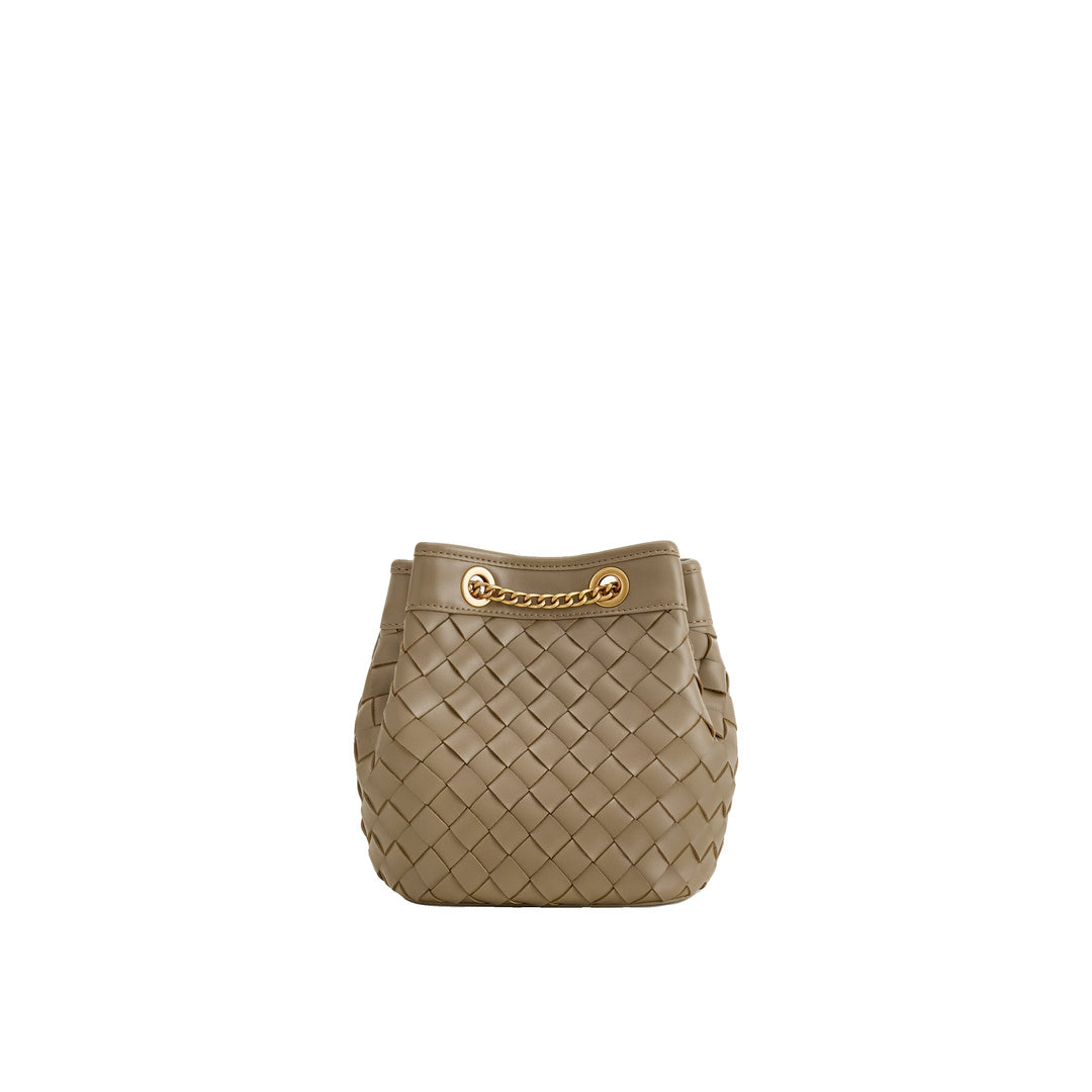 JW PEI Yara Hand-Woven Bucket Bag - Taupe