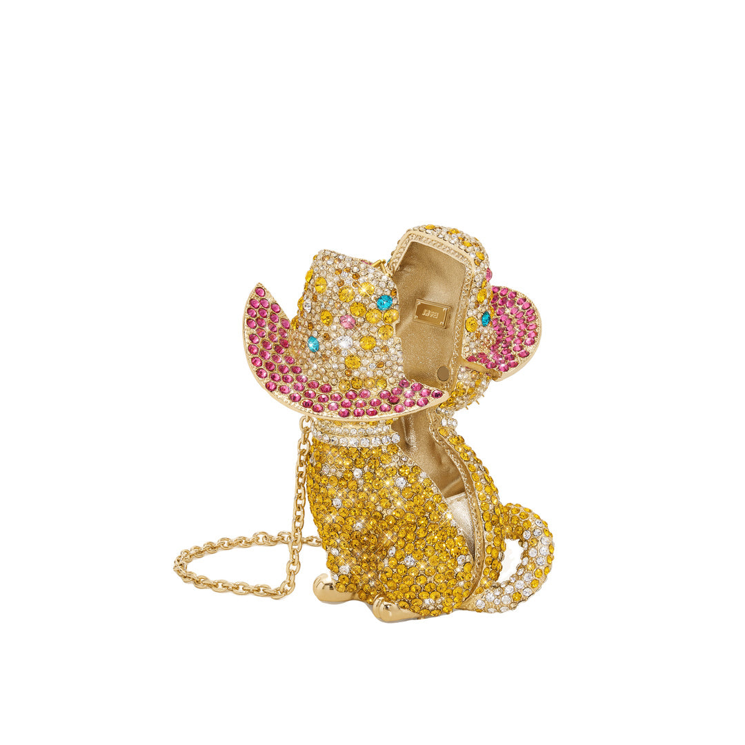 JW PEI Glamorous Cat Clutch - Multicolor Gold
