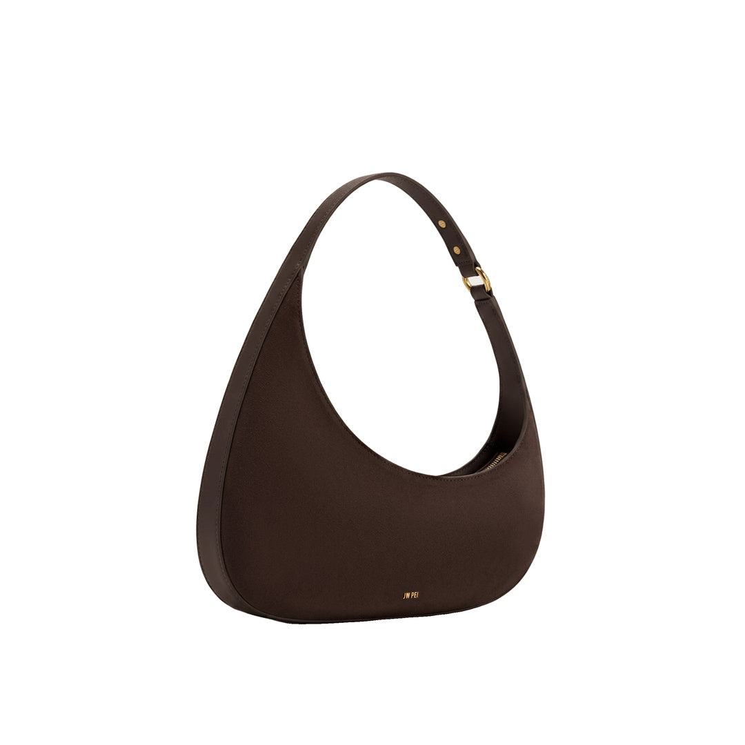 JW PEI Harlee Faux Suede Shoulder Bag - Dark Brown