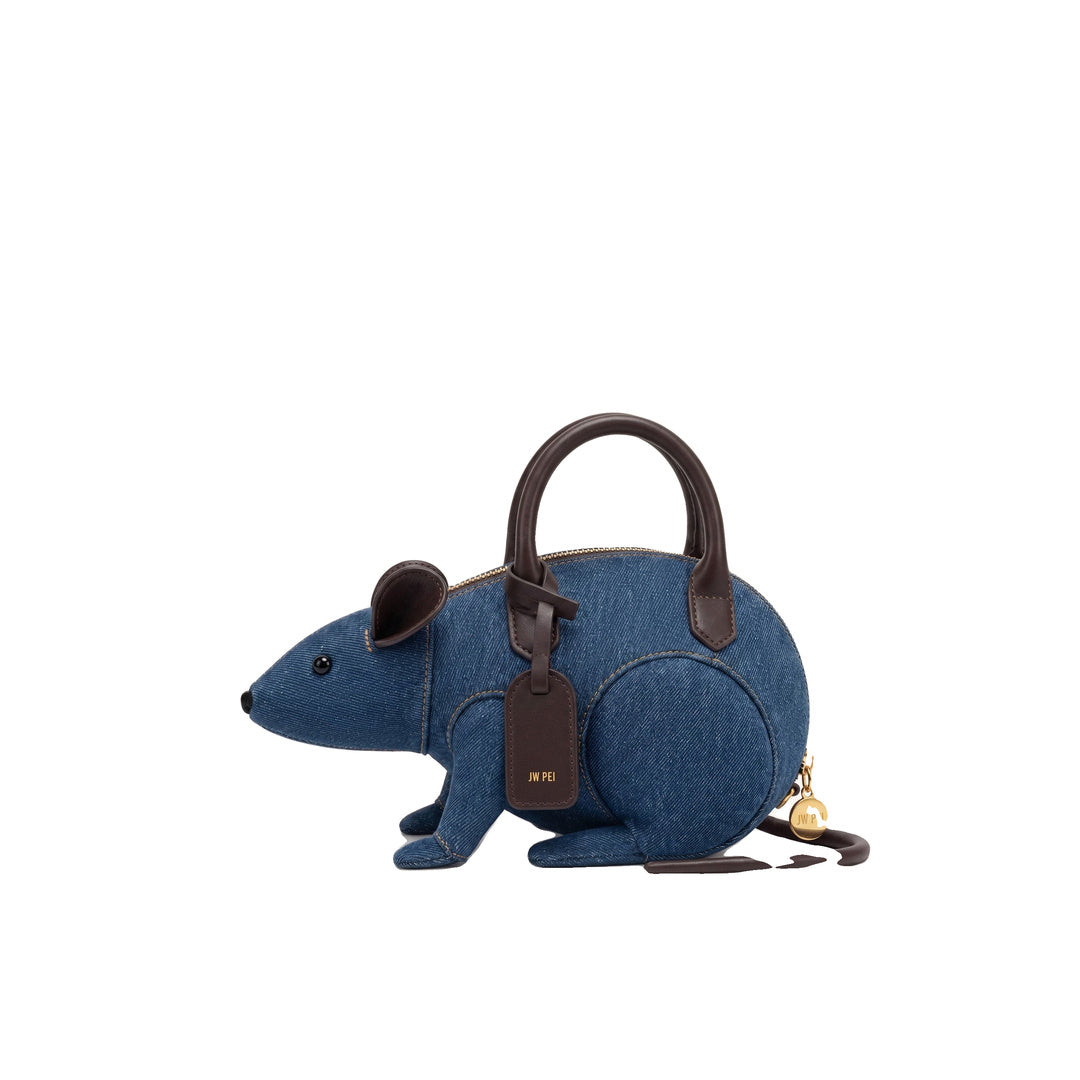 JW PEI Mia Mouse Top Handle Bag - Blue Denim