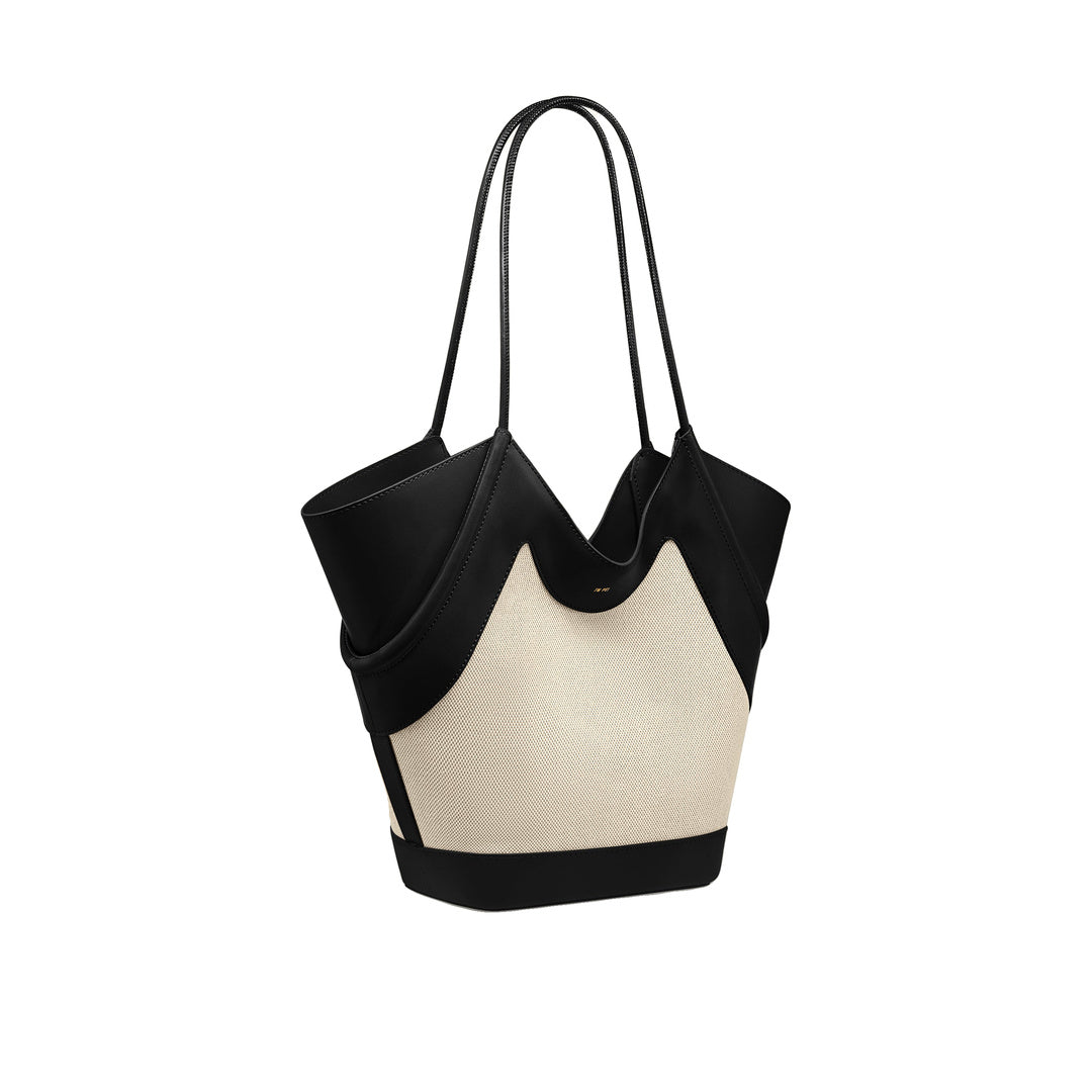 JW PEI Maribel Panel Tote Bag - Black Canvas