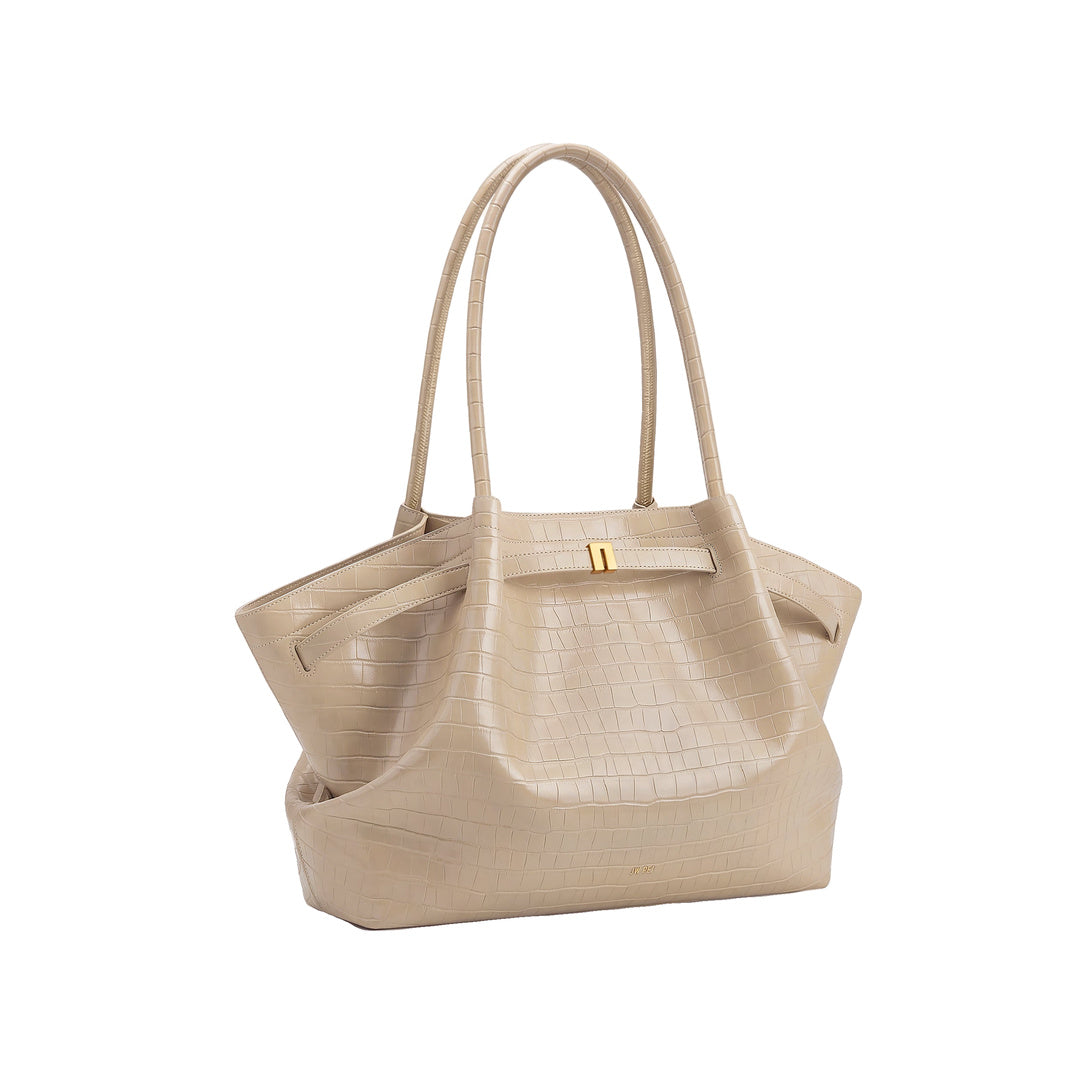 JW PEI Hana Large Tote Bag - Elephant Grey Croc