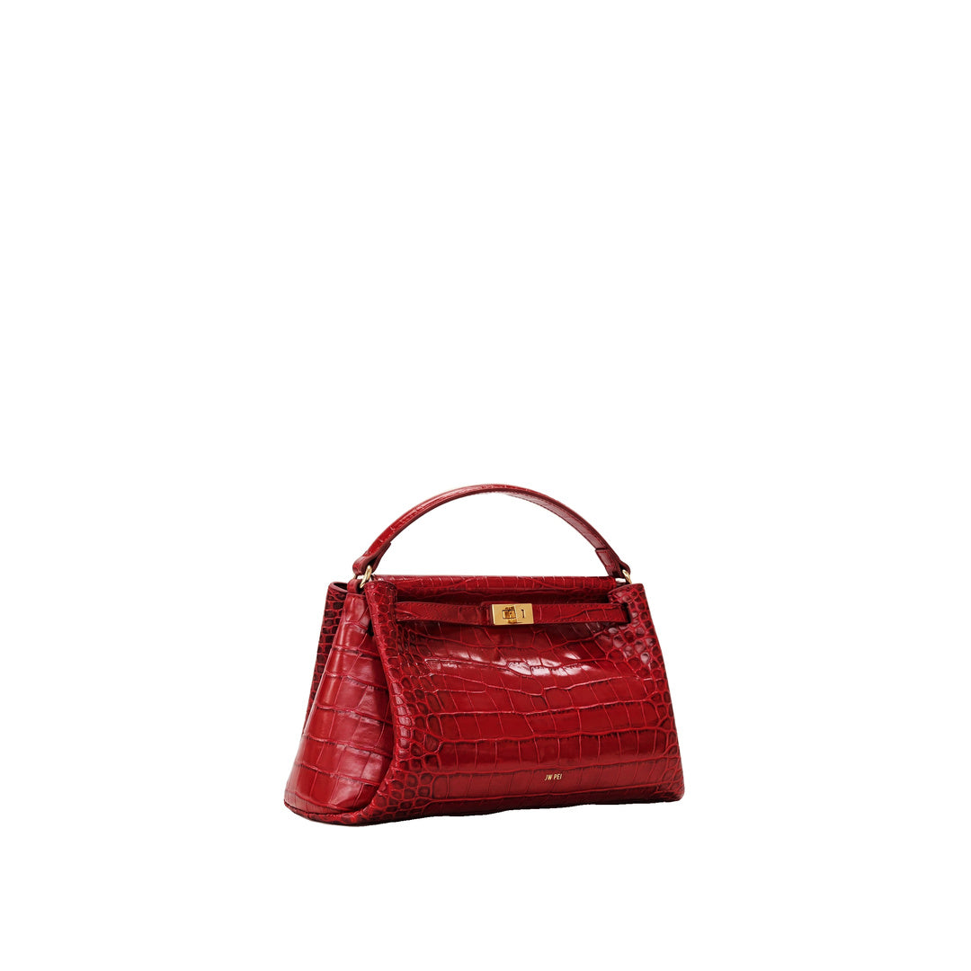JW PEI Carmen Top Handle Bag - Dark Burgundy Croc