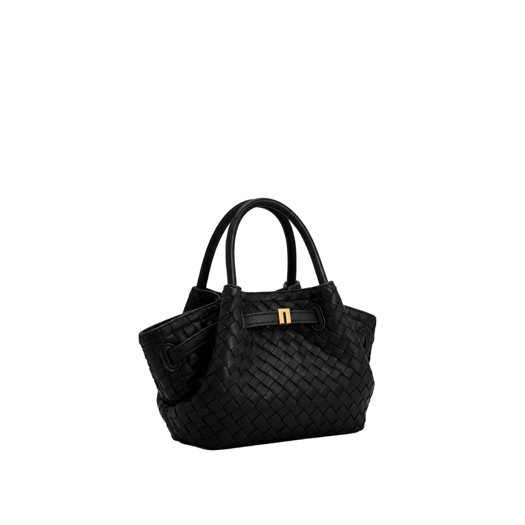 JW PEI Hana Mini Weave Tote Bag - Black