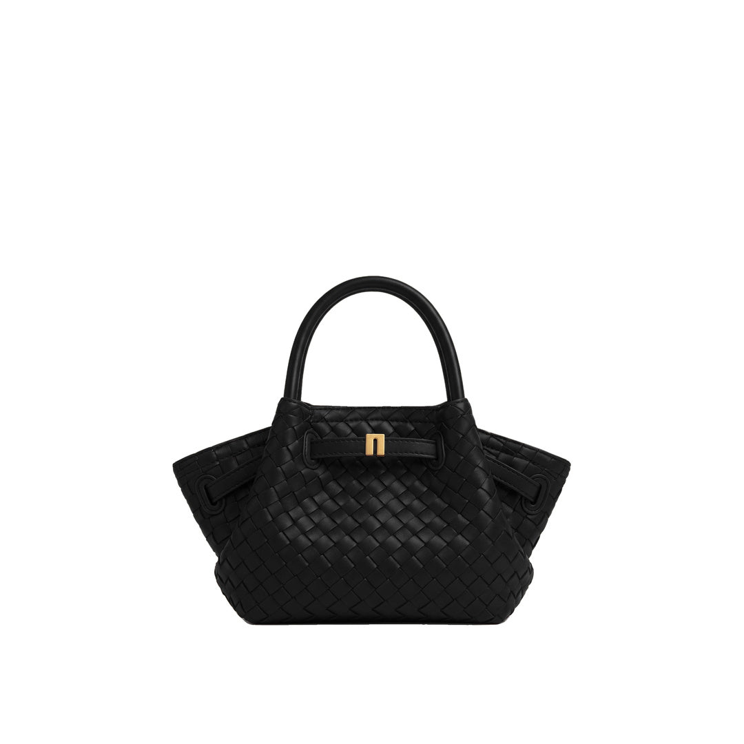 JW PEI Hana Mini Weave Tote Bag - Black