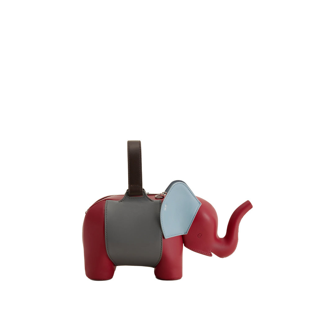 JW PEI Claire Elephant Shaped Handbag - Red/Dark Gray