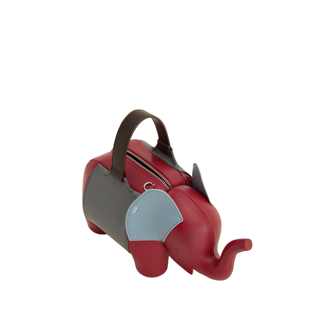 JW PEI Claire Elephant Shaped Handbag - Red/Dark Gray