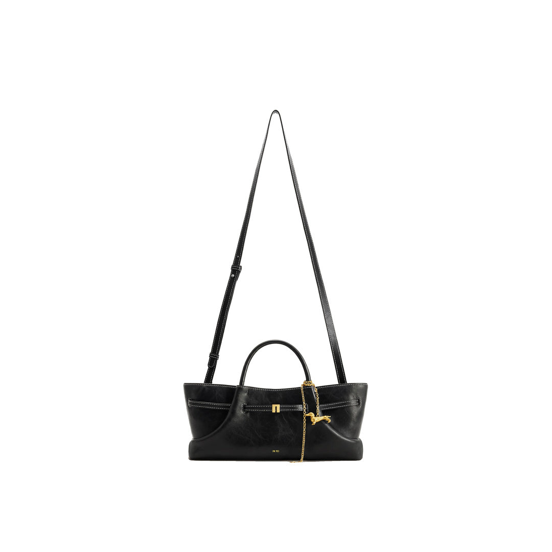 JW PEI Maeve Dachshund Metal Charm Tote Bag - Black