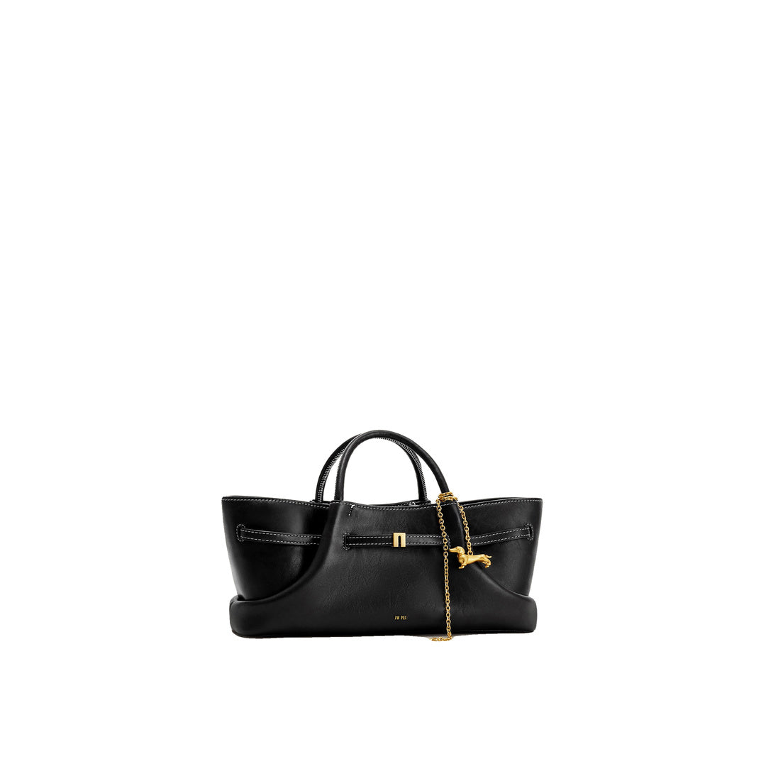 JW PEI Maeve Dachshund Metal Charm Tote Bag - Black
