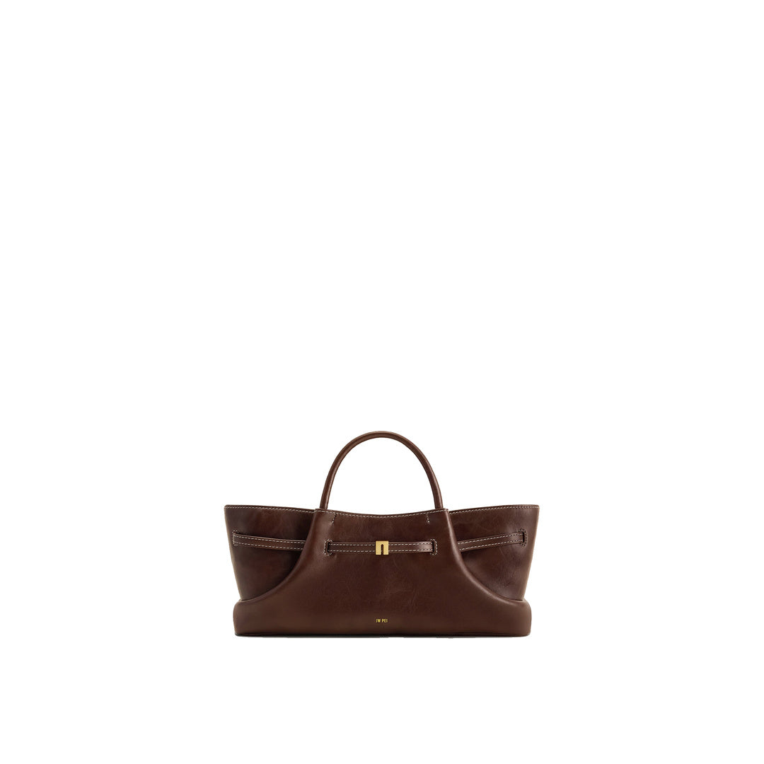 JW PEI Maeve Dachshund Metal Charm Tote Bag - Dark Brown